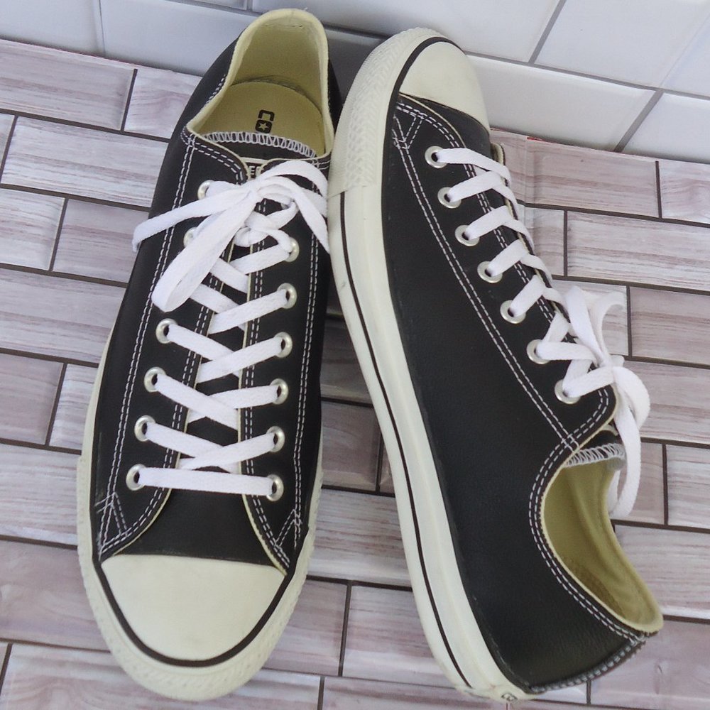 SIZE 14 WOMEN'S. SIZE 12 MEN'S Leather Converse All Star Sneakers.